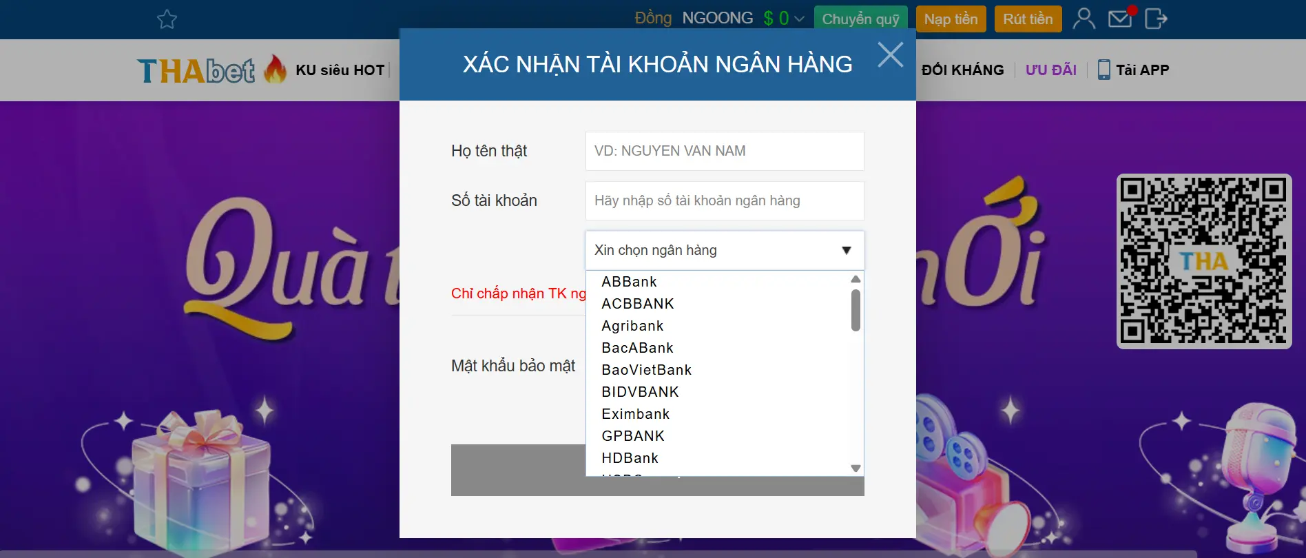 Hướng Dẫn Nạp Tiền Thabet88 Chi Tiết và An Toàn (Update 2025)