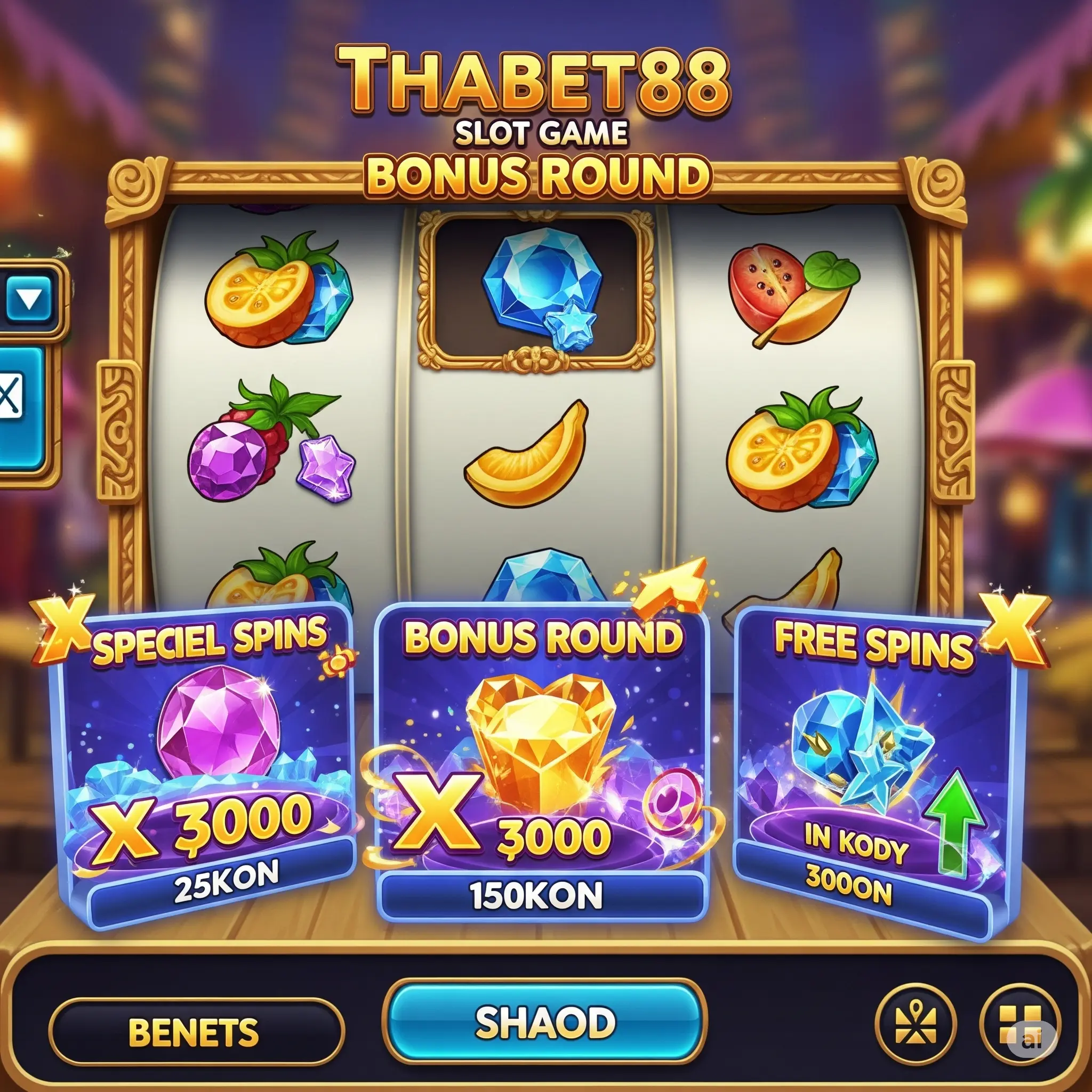 Hình ảnh một vòng thưởng đặc biệt trong game nổ hũ Thabet88.